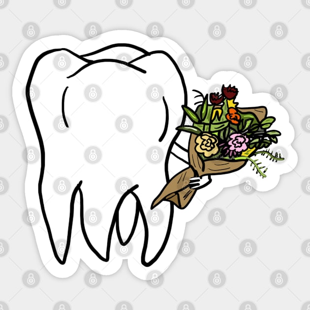 Sweet Tooth Tee Sticker by Drawing Daily USA